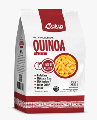 Fideos Wakas Quinoa 12Ux300 Grs
