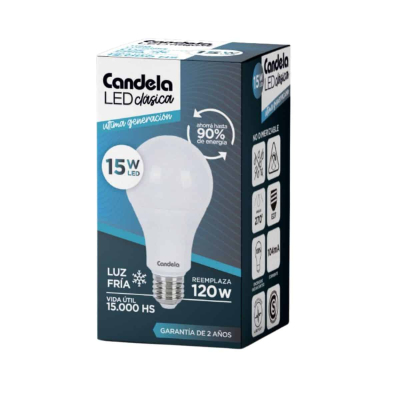 Lampara Led Candela 15W X5U Fria