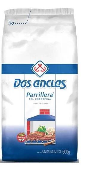 Sal Parrillera Dos Anclas Paq 12X500 Grs